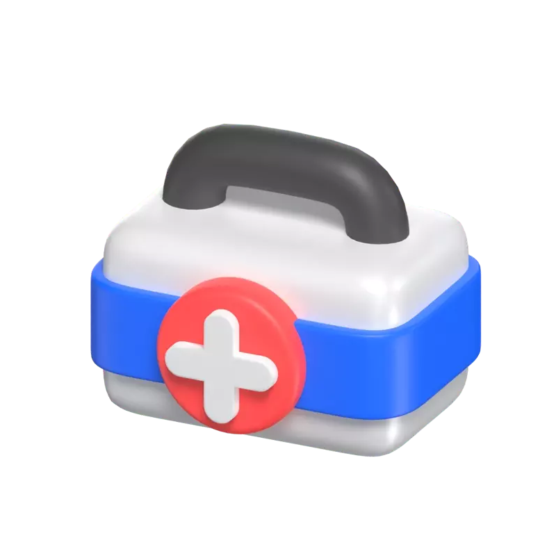 Emergency Kit Box With Health Sign 3D Icon Model 3D Graphic