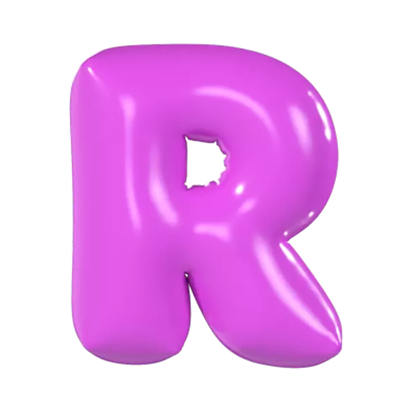Letter R 3D Graphic