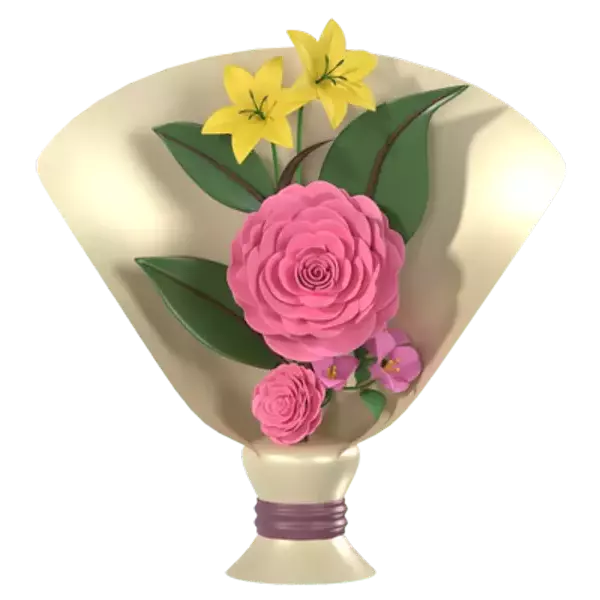 Camellia 3D Graphic