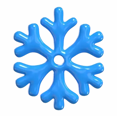 3D Snowflake Model Frozen Crystal 3D Graphic