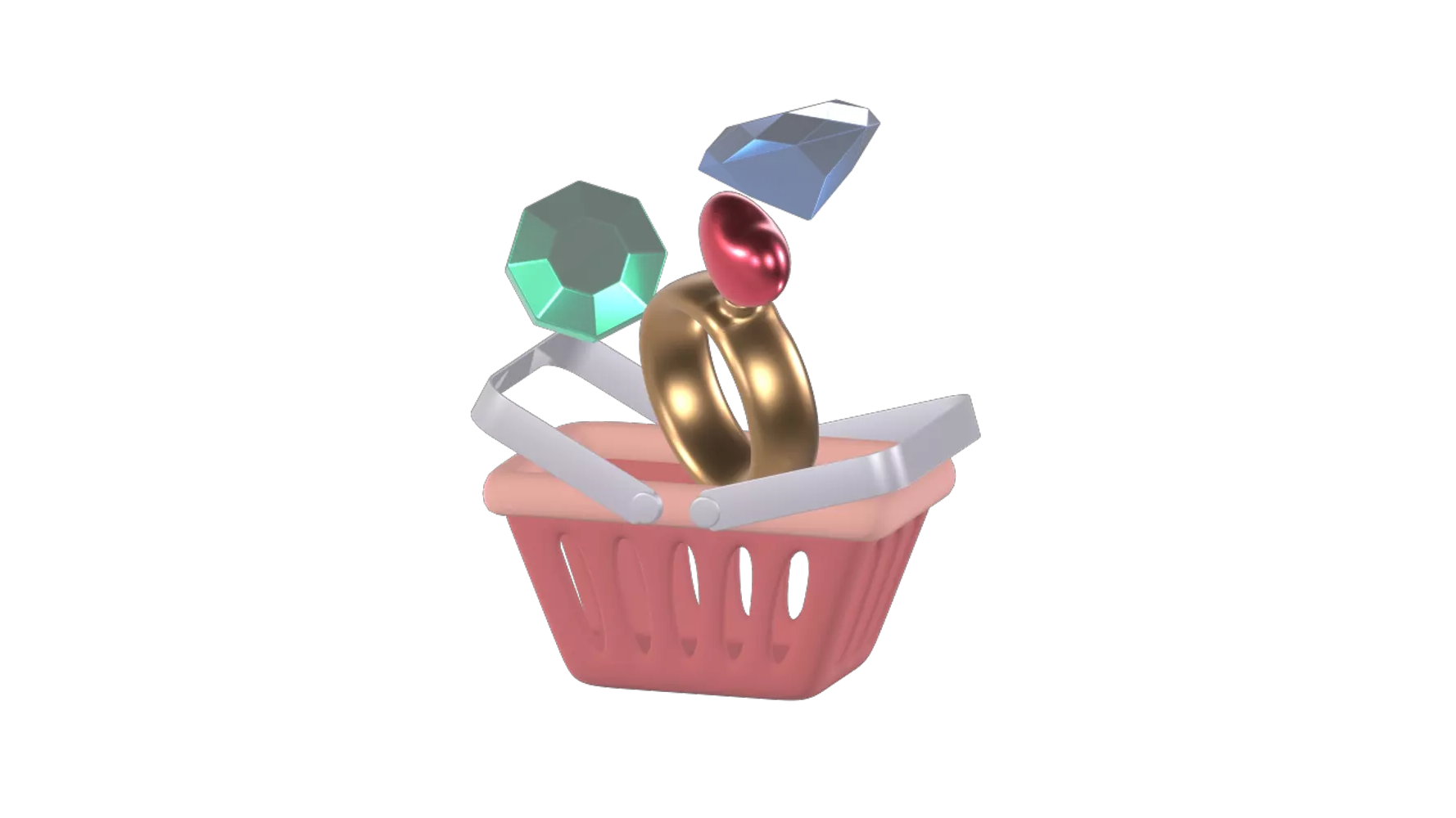 Jewelry Cart 3D Graphic