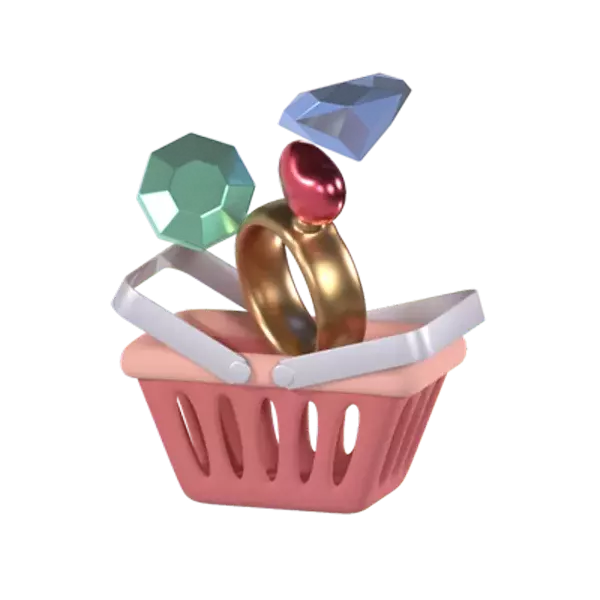 Jewelry Cart 3D Graphic