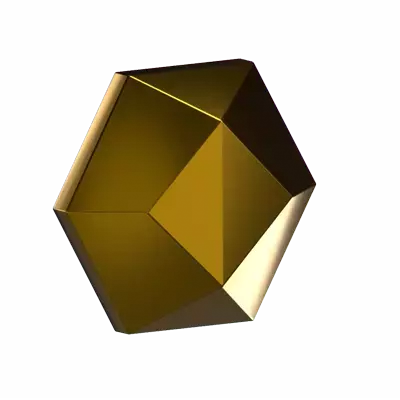 Flacher 3D-Diamant 3D Graphic